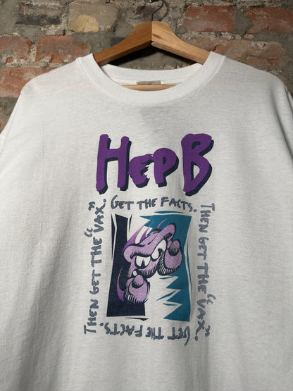 Vtg Hep B Get The Facts Promo Tee Sz XL