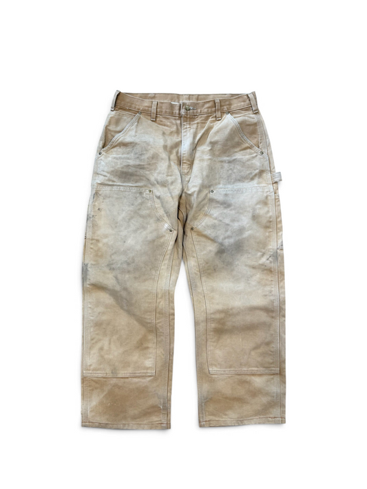 (34x32) Vintage 90s Carhartt Tan Double Knees