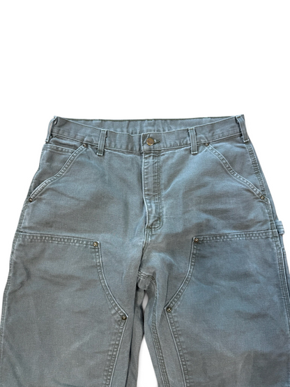 (34x32) Vintage Carhartt Moss Green Double Knees