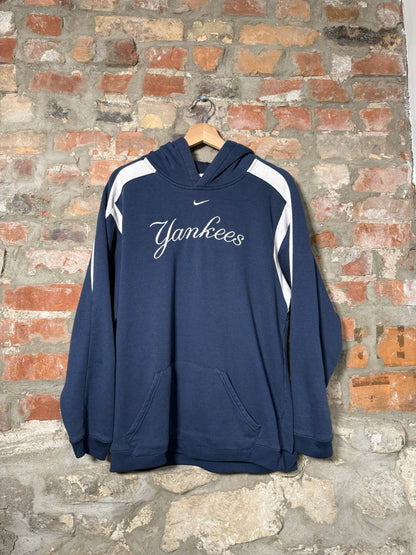 00s Nike New York Yankees Middle Swoosh Hoodie Sz S