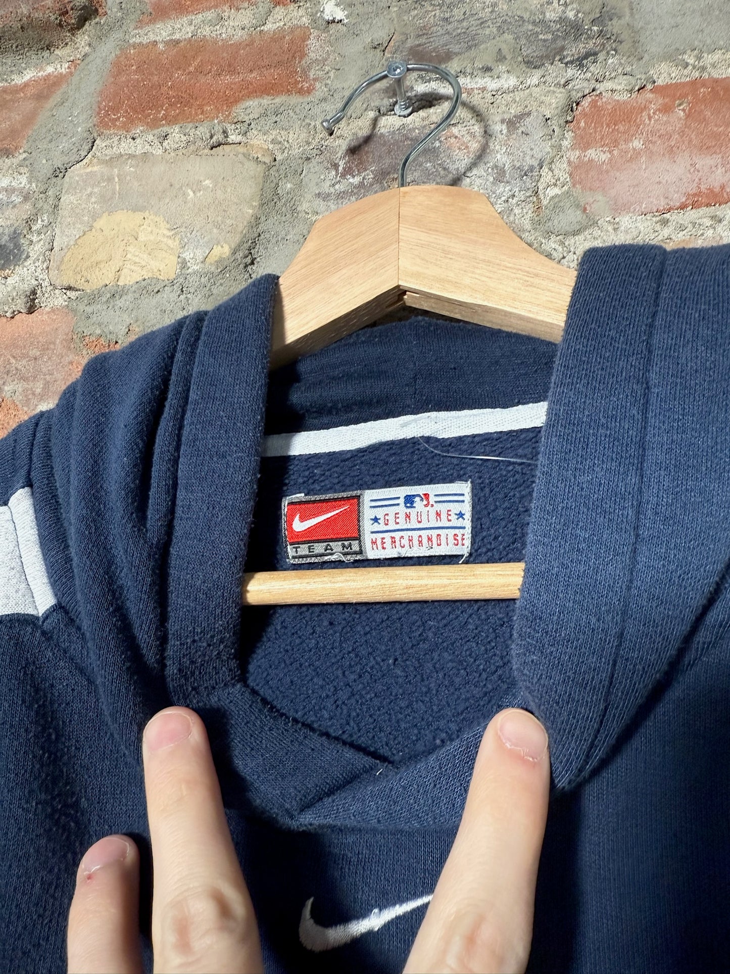 00s Nike New York Yankees Middle Swoosh Hoodie Sz S