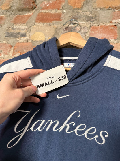 00s Nike New York Yankees Middle Swoosh Hoodie Sz S