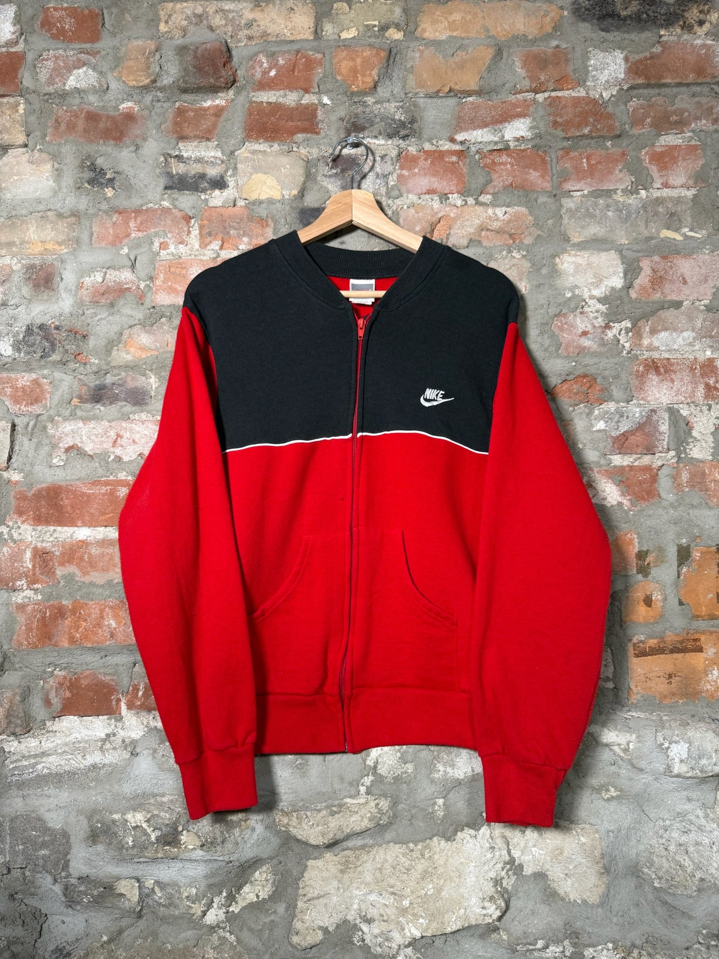 90s Nike Zip Up Sweater Red Sz M