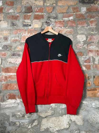 90s Nike Zip Up Sweater Red Sz M
