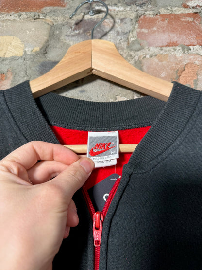 90s Nike Zip Up Sweater Red Sz M