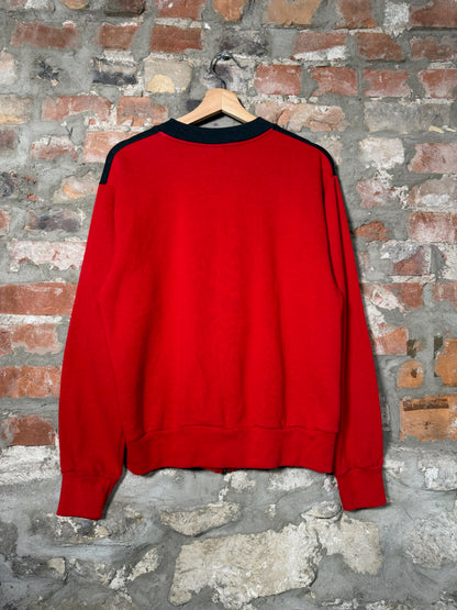 90s Nike Zip Up Sweater Red Sz M