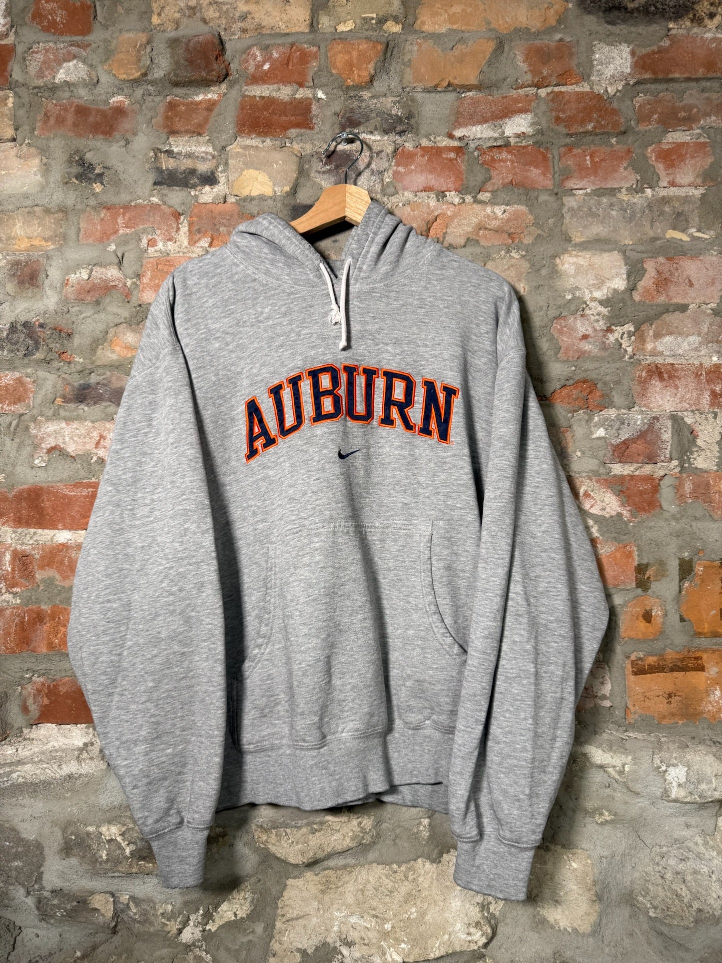 00s Nike Auburn Middle Swoosh Hoodie Grey Sz XL