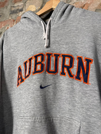 00s Nike Auburn Middle Swoosh Hoodie Grey Sz XL