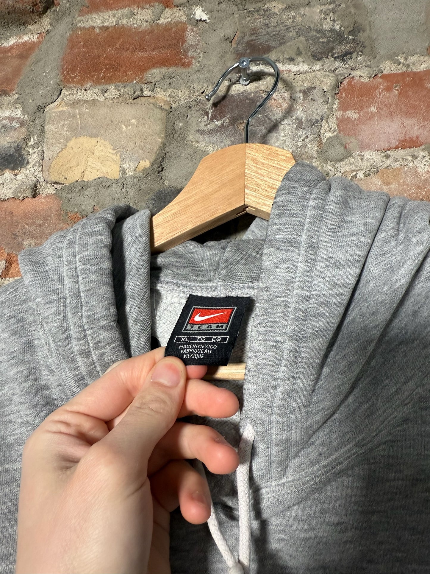 00s Nike Auburn Middle Swoosh Hoodie Grey Sz XL