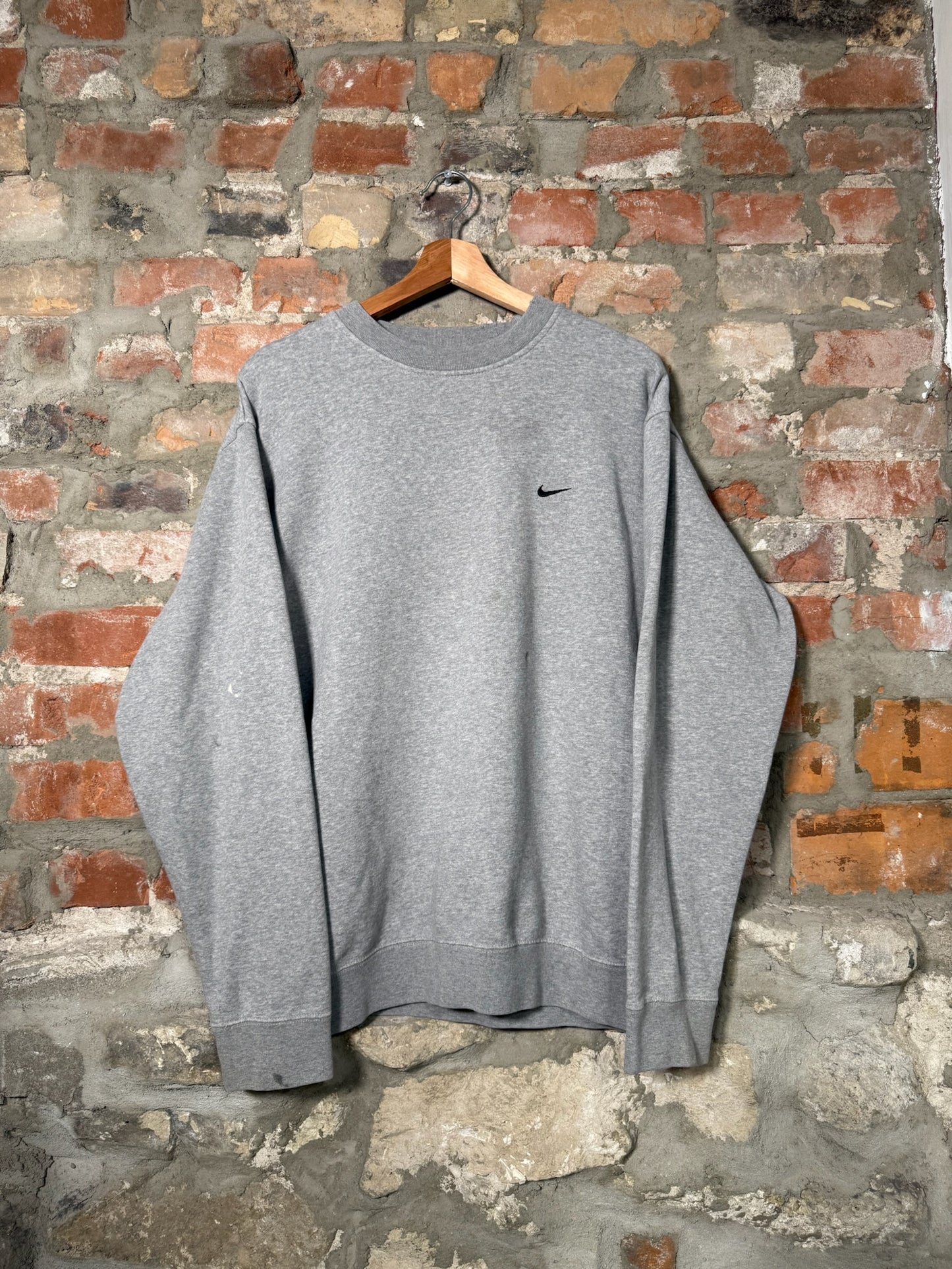 00s Nike Mini Swoosh Crewneck Grey Sz L