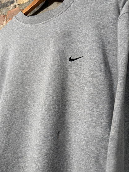 00s Nike Mini Swoosh Crewneck Grey Sz L