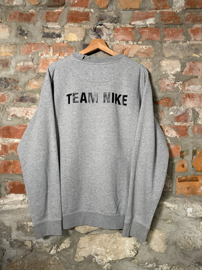 00s Nike Mini Swoosh Crewneck Grey Sz L