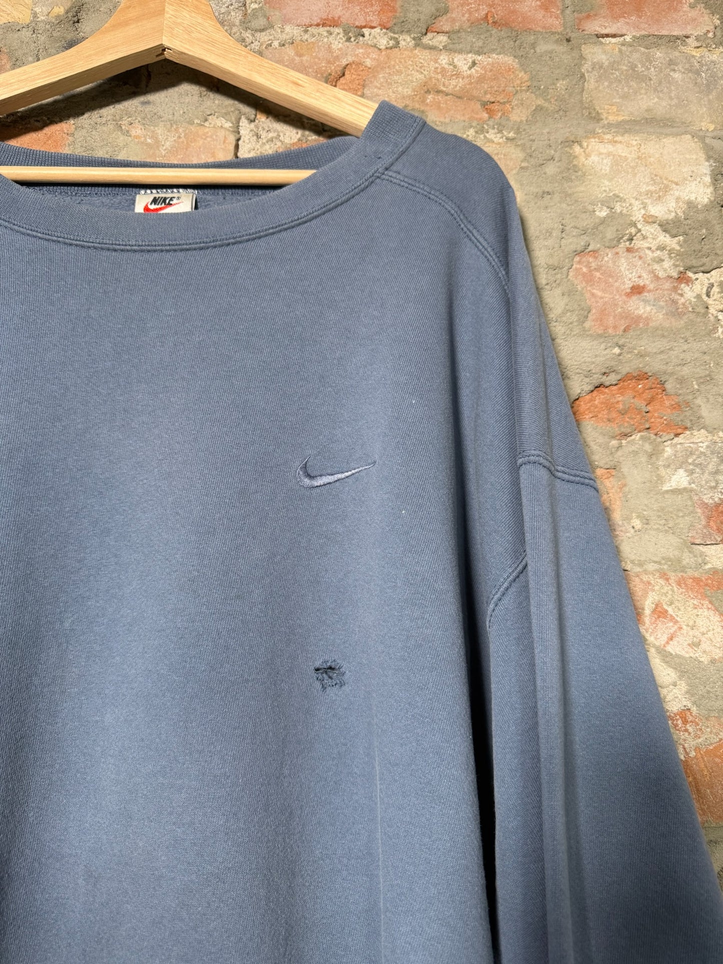 90s Nike Blue Faded Crewneck Sz XXL
