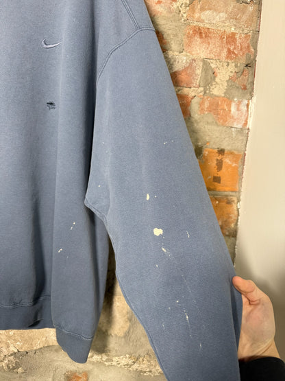 90s Nike Blue Faded Crewneck Sz XXL