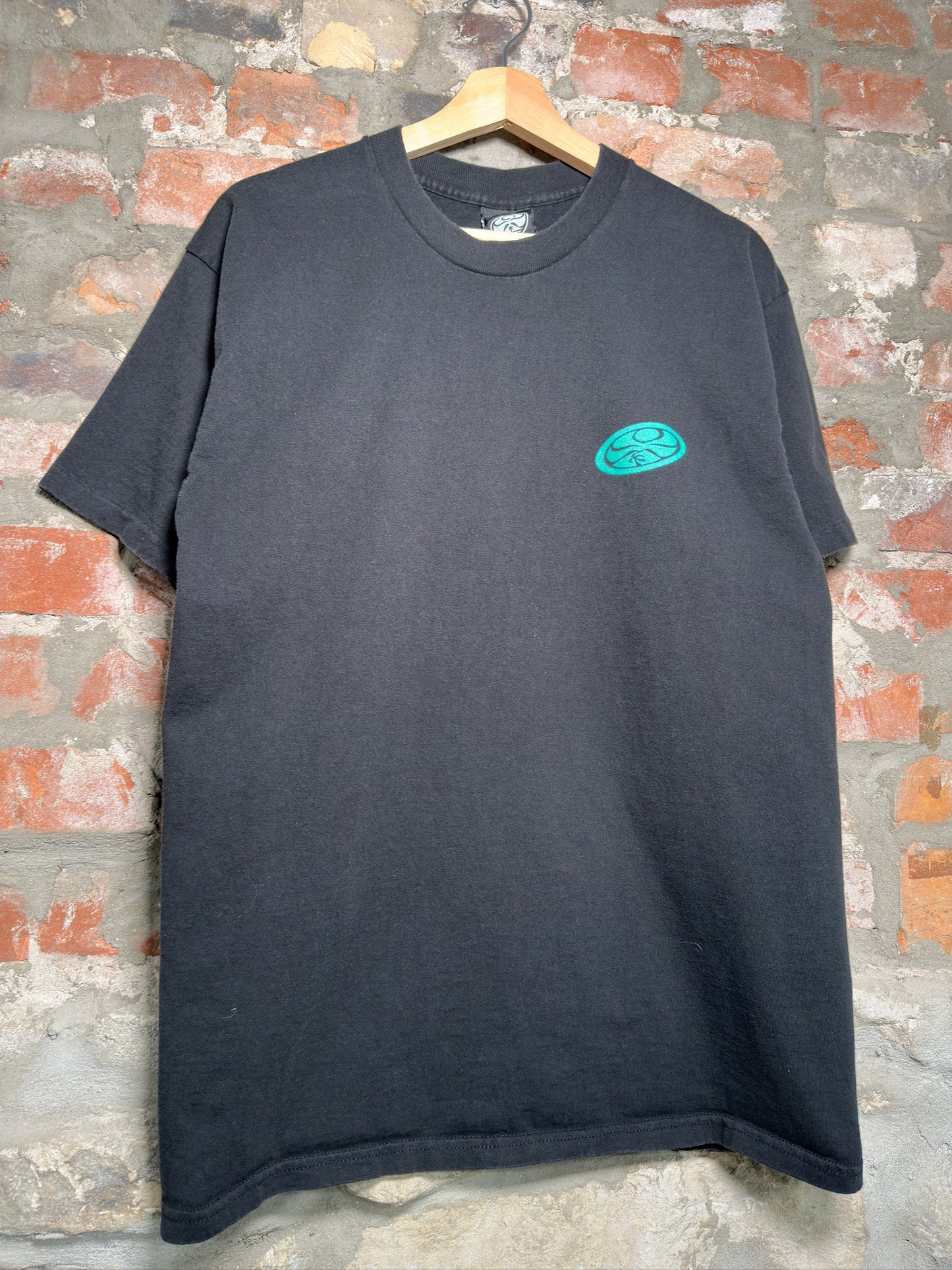 00s Surf Style Graphic Tee Black Sz L