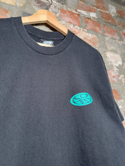 00s Surf Style Graphic Tee Black Sz L