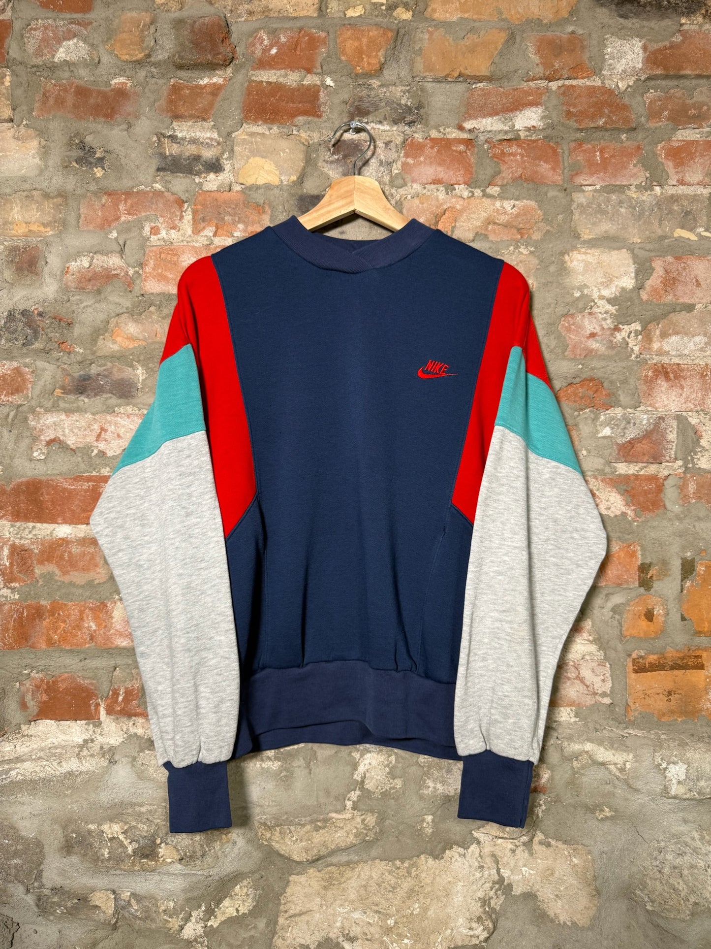 80s Nike Multi-Colour Pullover Sweater Sz L