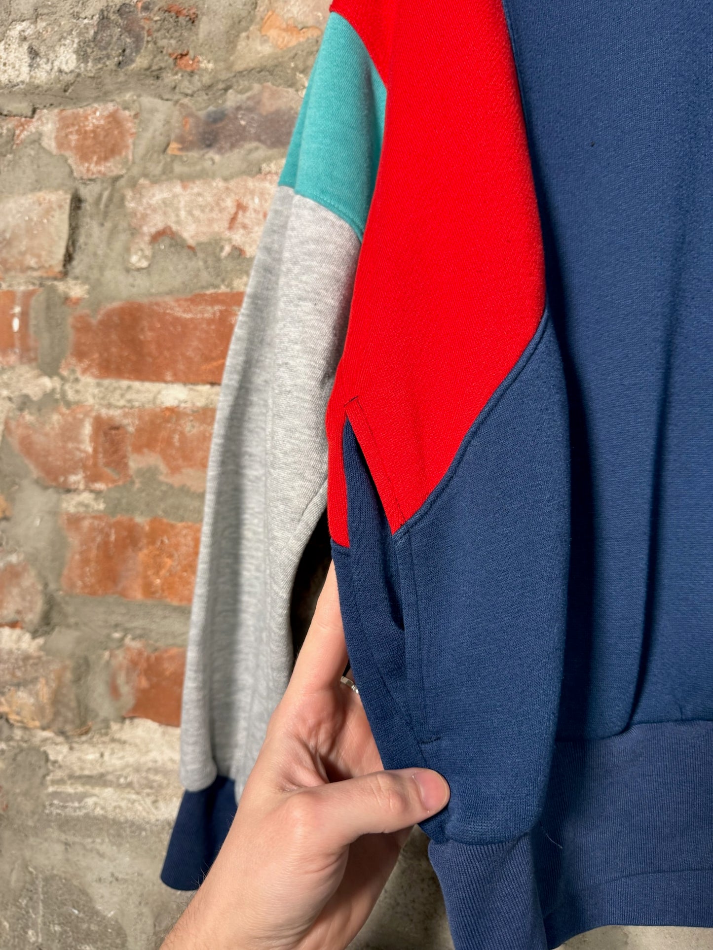 80s Nike Multi-Colour Pullover Sweater Sz L