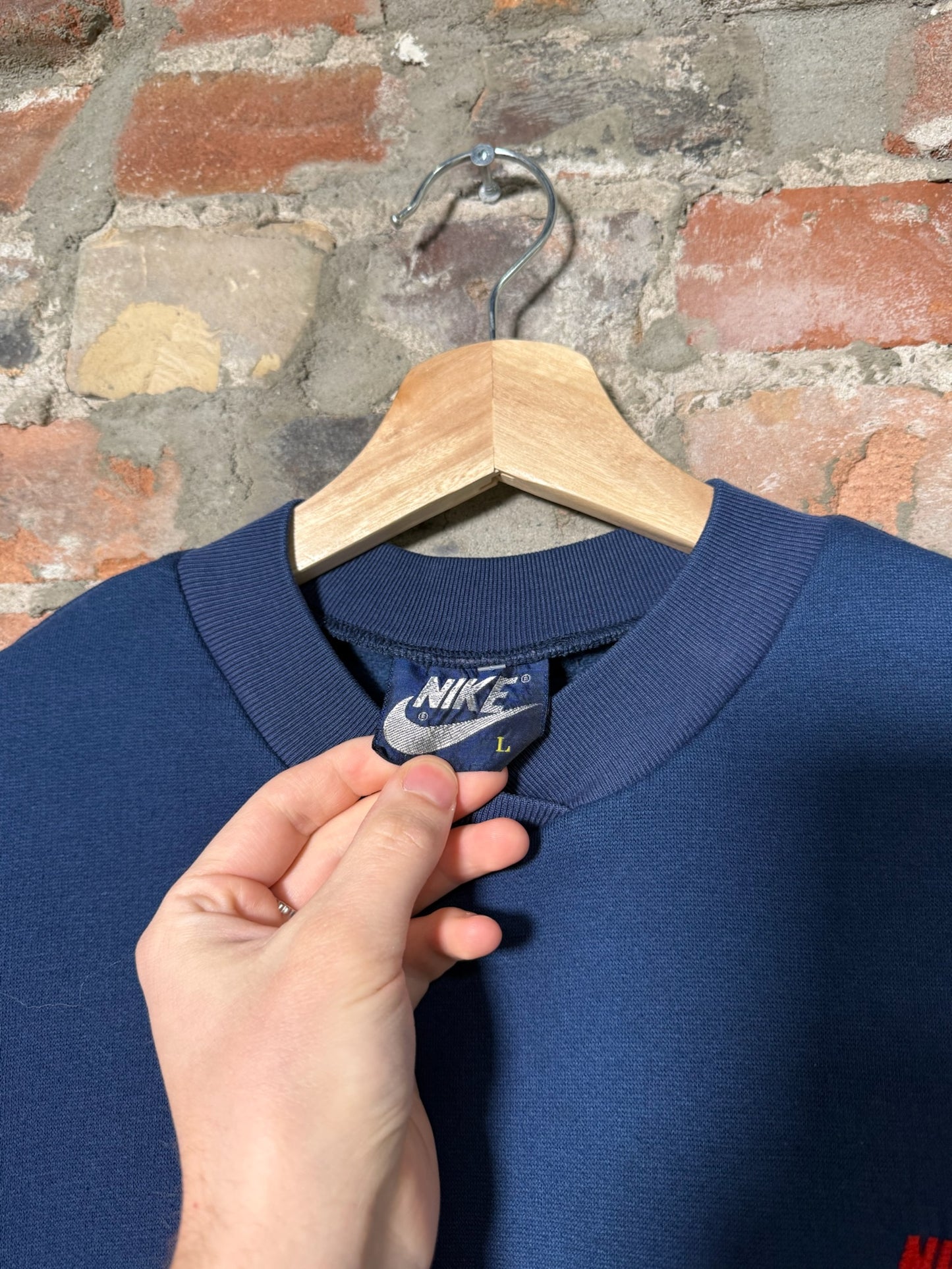 80s Nike Multi-Colour Pullover Sweater Sz L