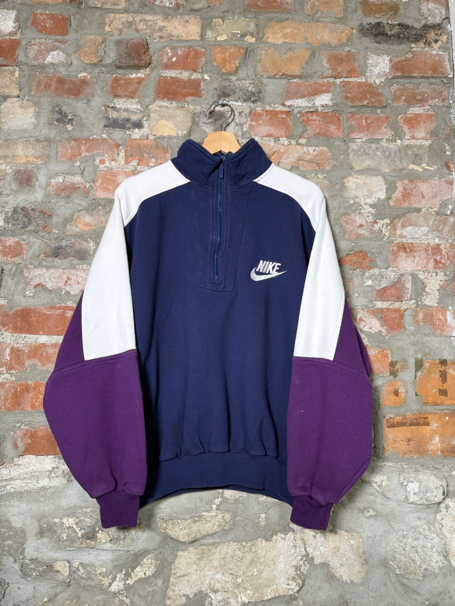 90s Nike Navy Quarter Zip Sz L
