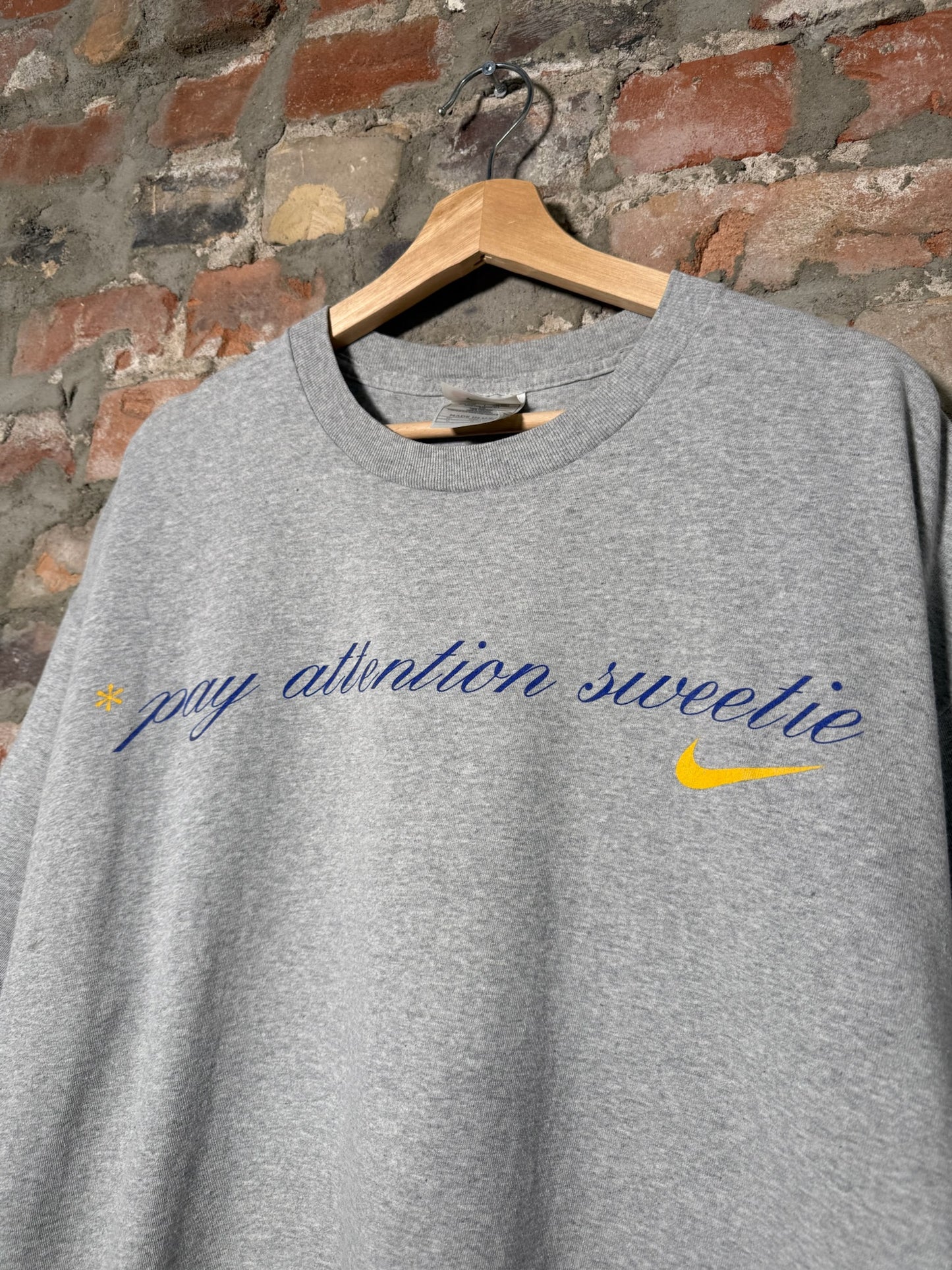00s Nike Pay Attention Sweatie Tee Sz XL