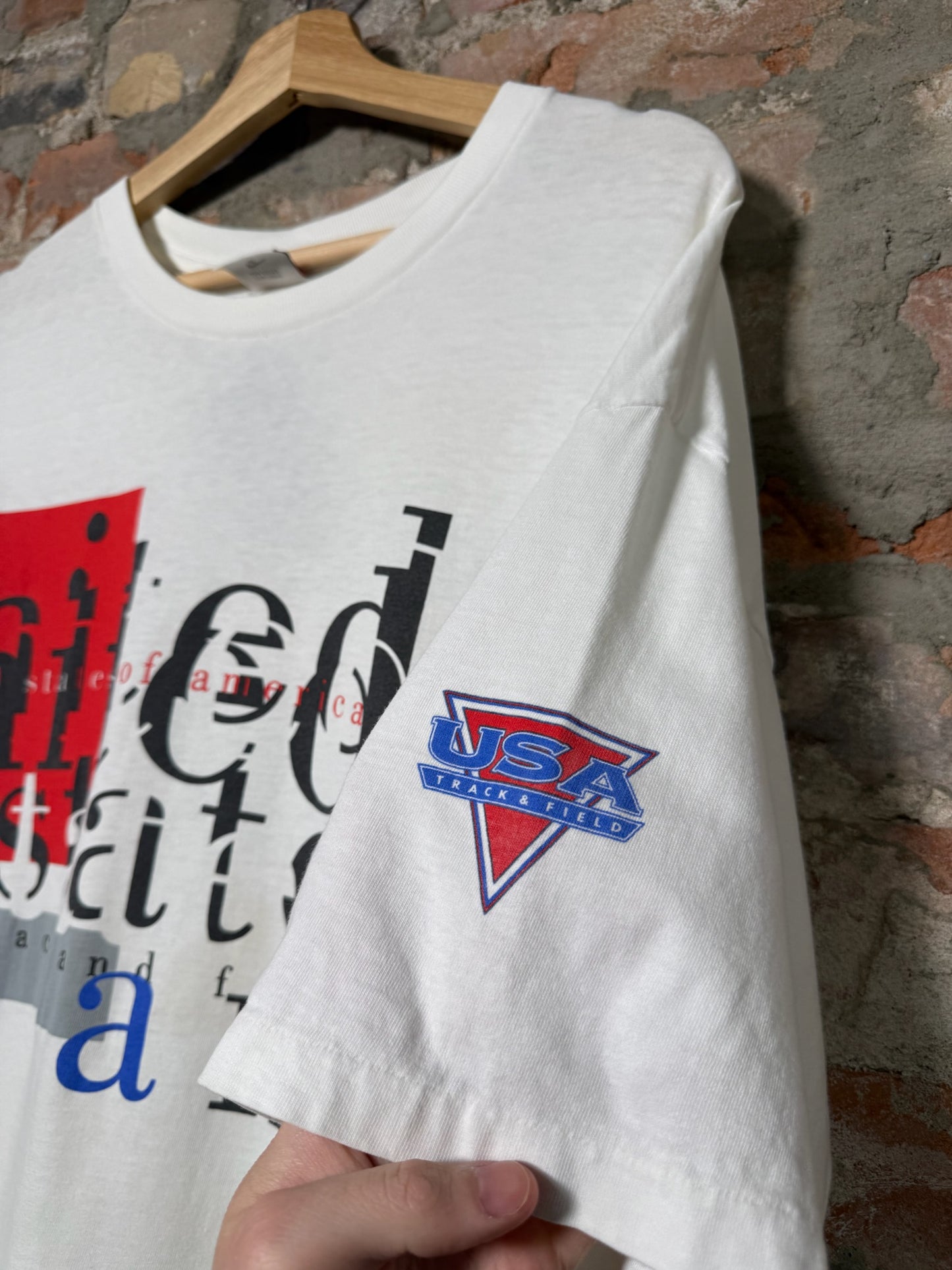 90s Nike USA Track White Tee Sz XL
