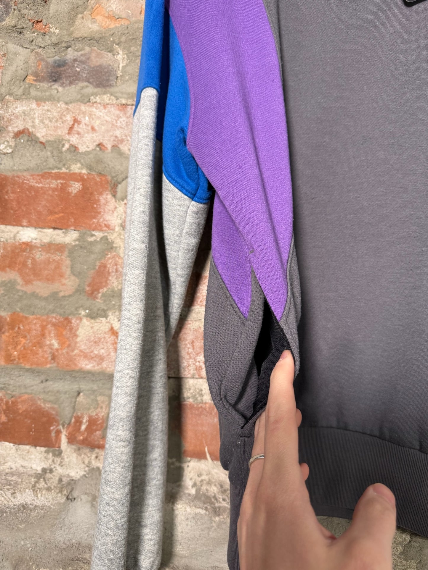 80s Nike Grey/Purple Pullover Sweater Sz M