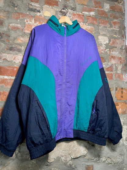 90s Adidas Zip Up Puffer Jacket Sz XL