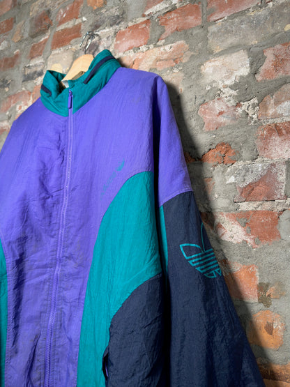 90s Adidas Zip Up Puffer Jacket Sz XL