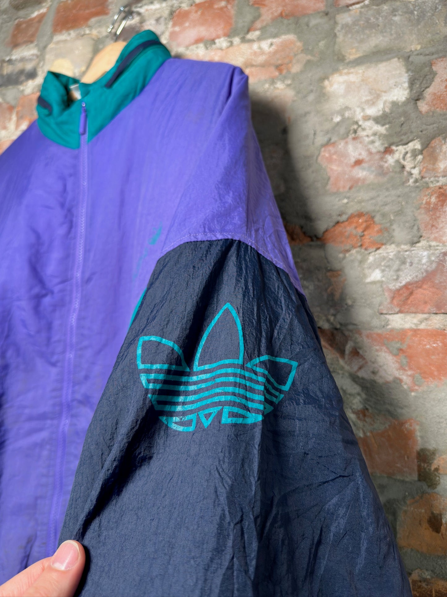 90s Adidas Zip Up Puffer Jacket Sz XL