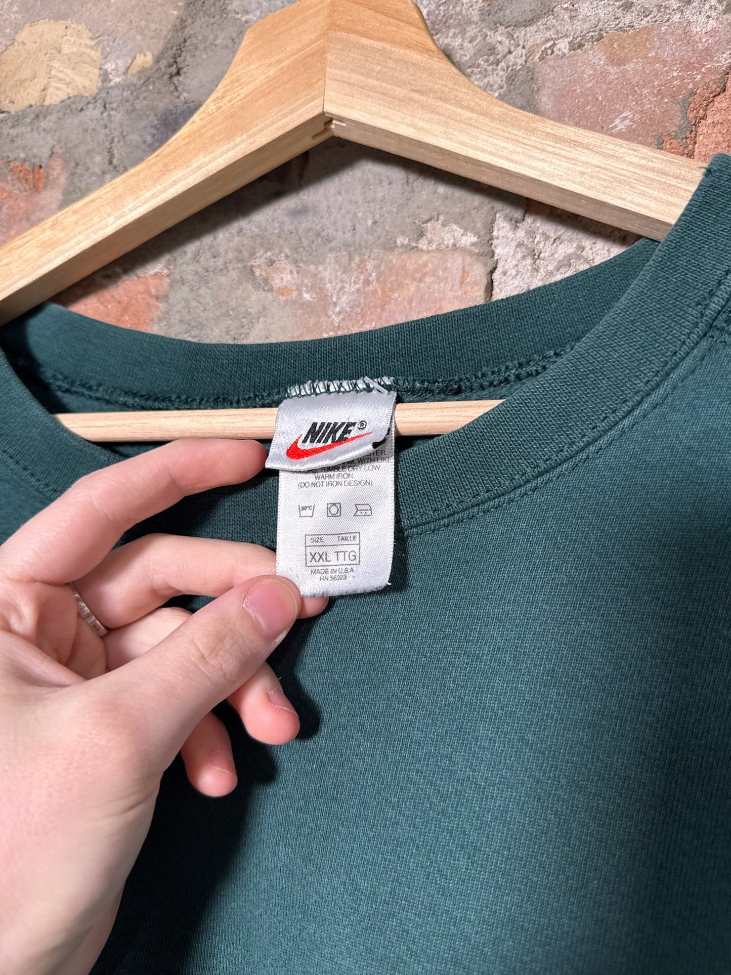 90s Nike Arc Spellout Crewnweck Green Sz XXL