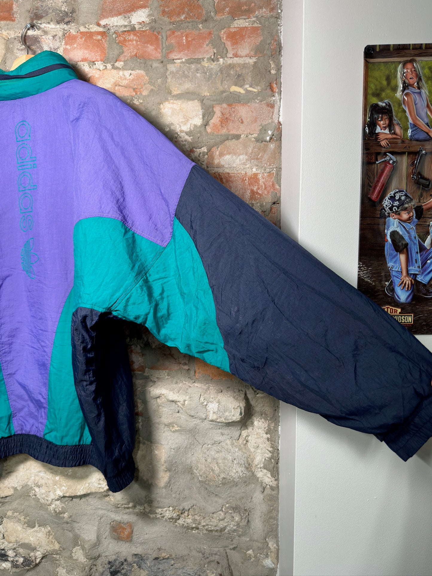 90s Adidas Zip Up Puffer Jacket Sz XL