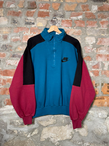 90s Nike Blue Quarter Zip Sz XL