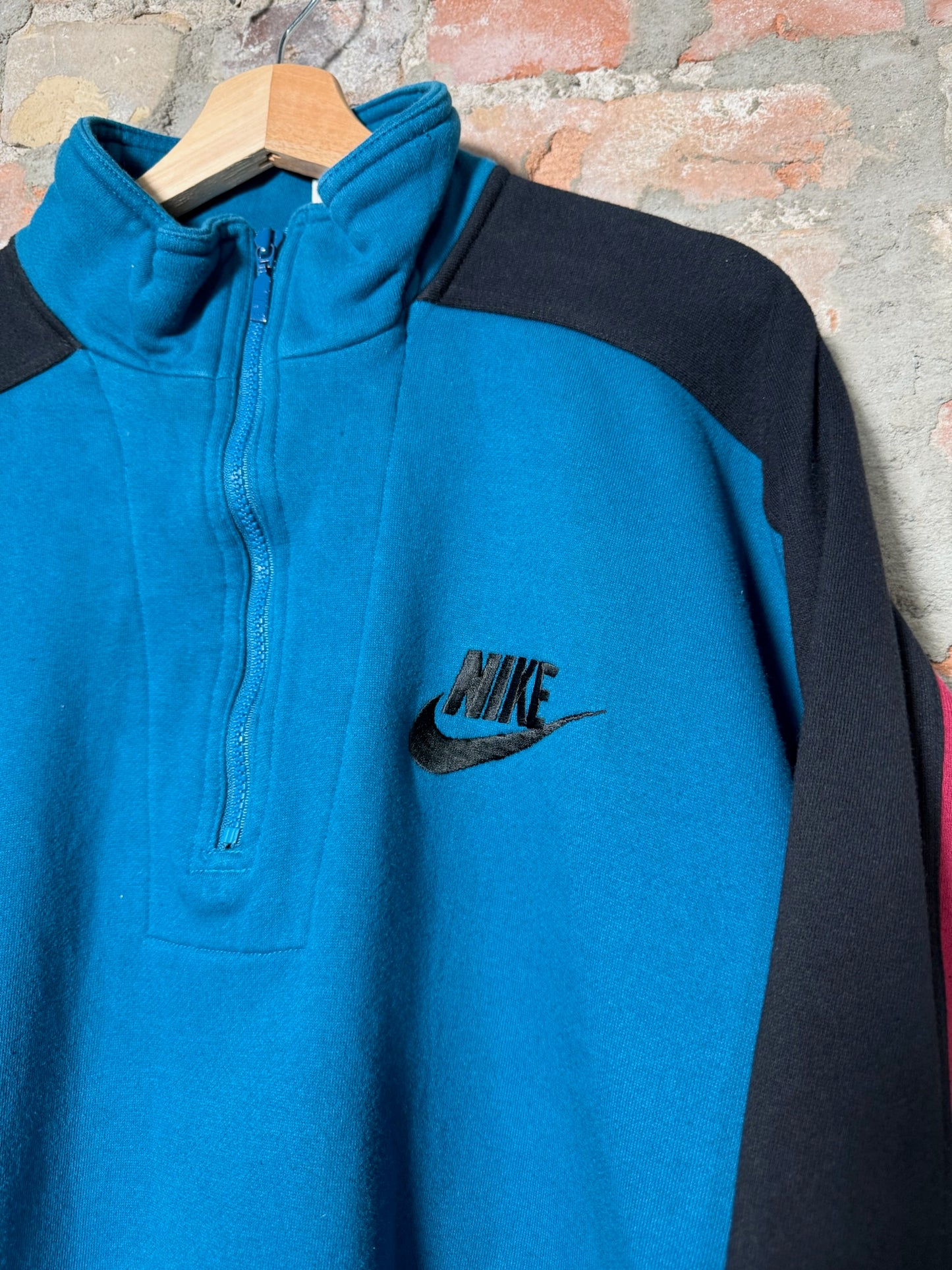 90s Nike Blue Quarter Zip Sz XL