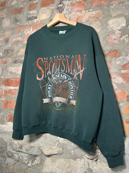 90s National Sportsman Crewneck Forrest Green Sz M