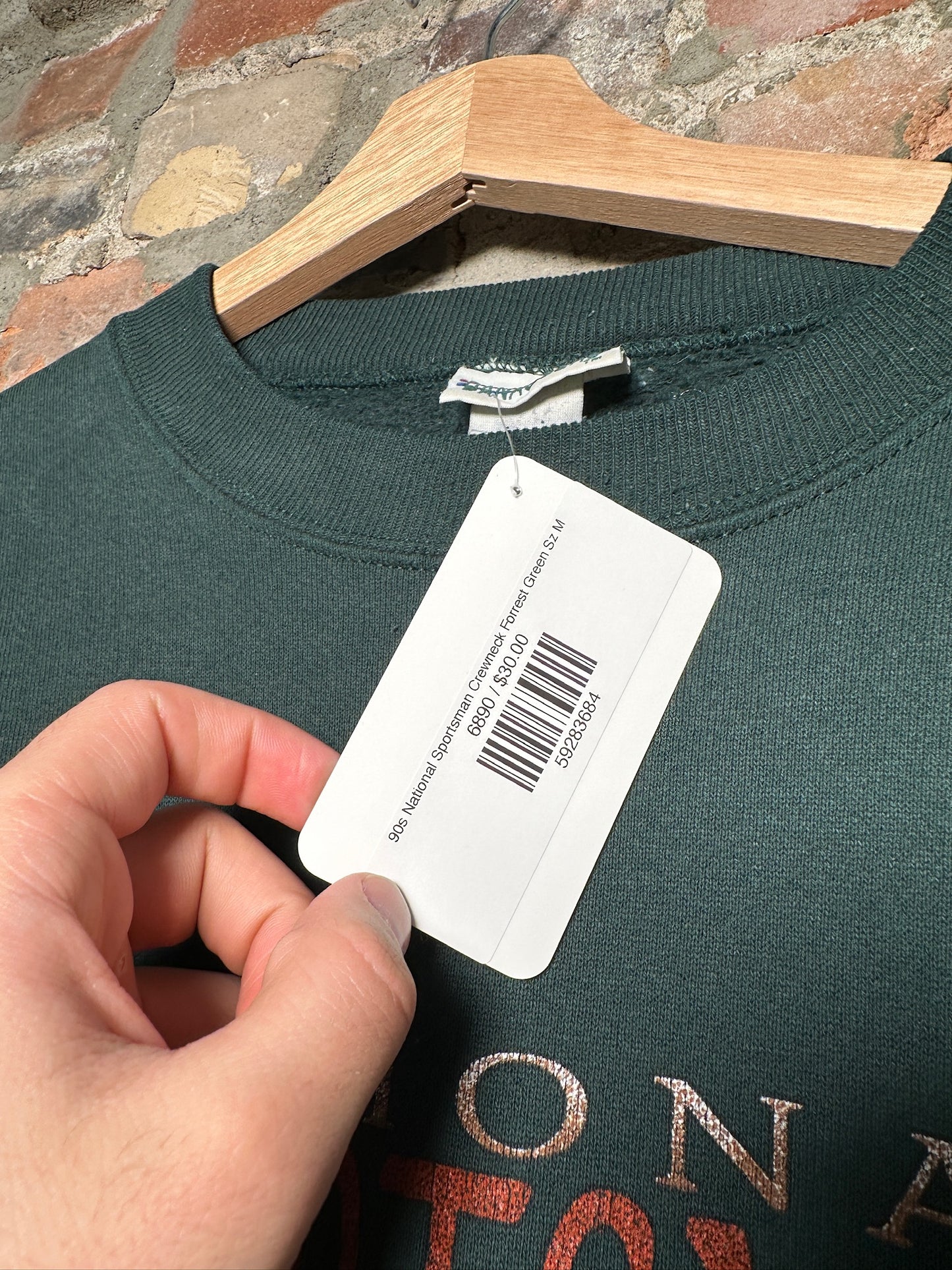 90s National Sportsman Crewneck Forrest Green Sz M