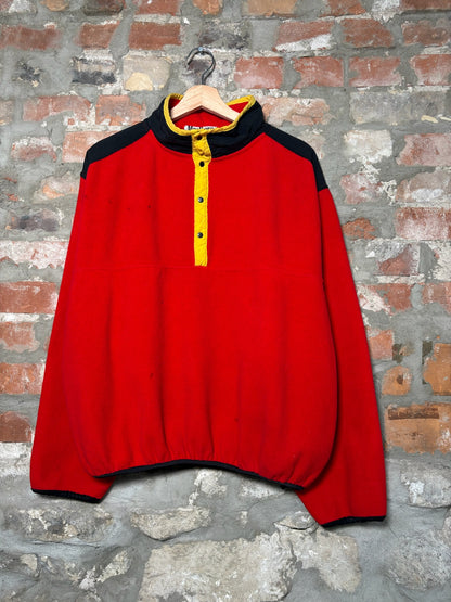 90s Marlboro Button Up Fleece Red Sz L