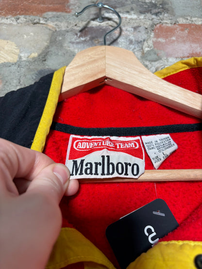 90s Marlboro Button Up Fleece Red Sz L