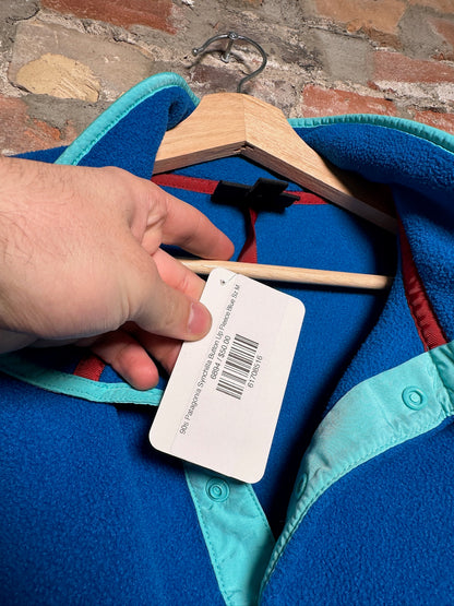 90s Patagonia Synchilla Button Up Fleece Blue Sz M