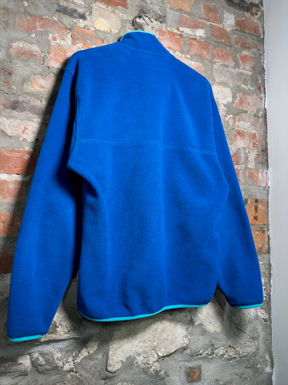 90s Patagonia Synchilla Button Up Fleece Blue Sz M