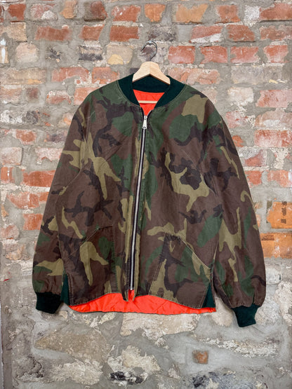 (XL) 00s Camouflage Bomber Jacket