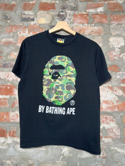 Bape Green Camo Ape Tee Black Sz M