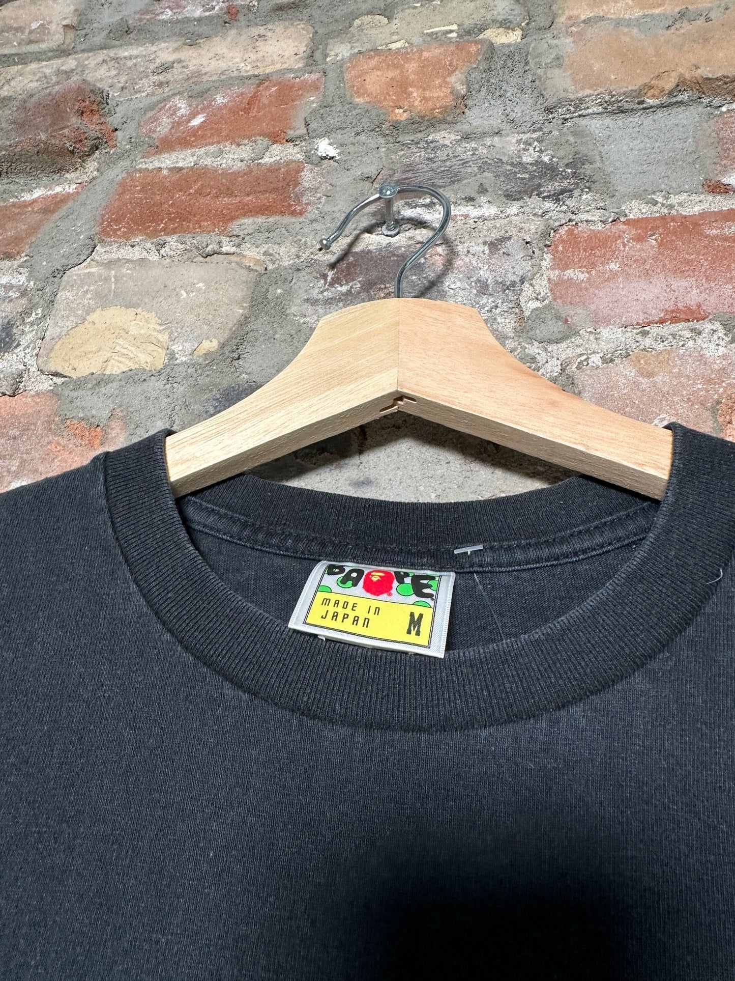 Bape Green Camo Ape Tee Black Sz M