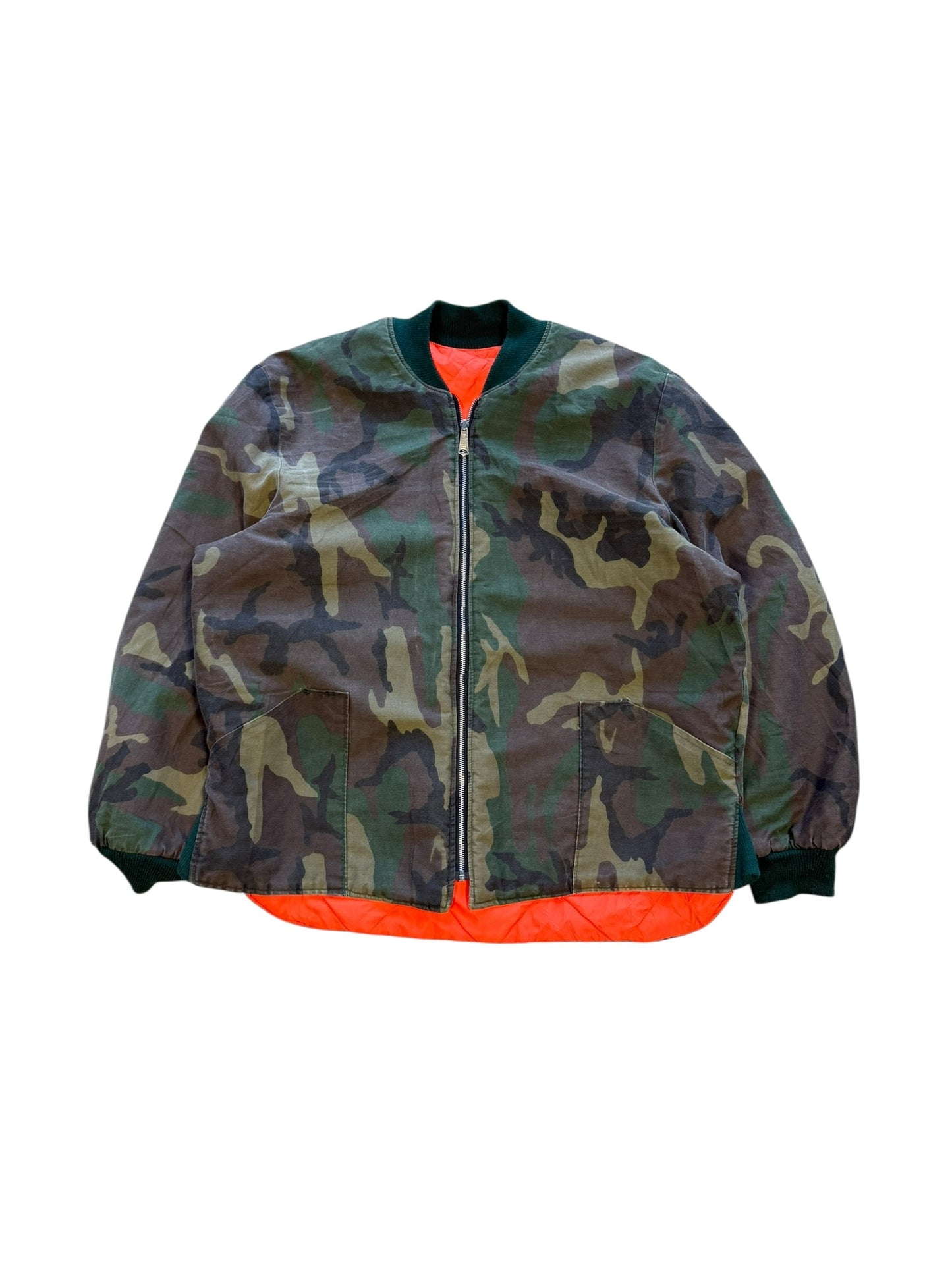 (XL) 00s Camouflage Bomber Jacket