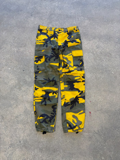 (M) 00s Backbone Yellow Adjustable Camo Pants
