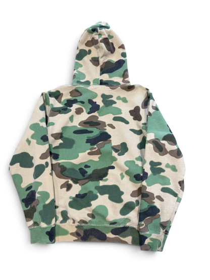(M) Supreme Hood Logo Camo Sweatshirt
