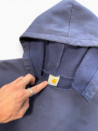 (XL) Vintage 90s Carhartt Faded Navy Hoodie