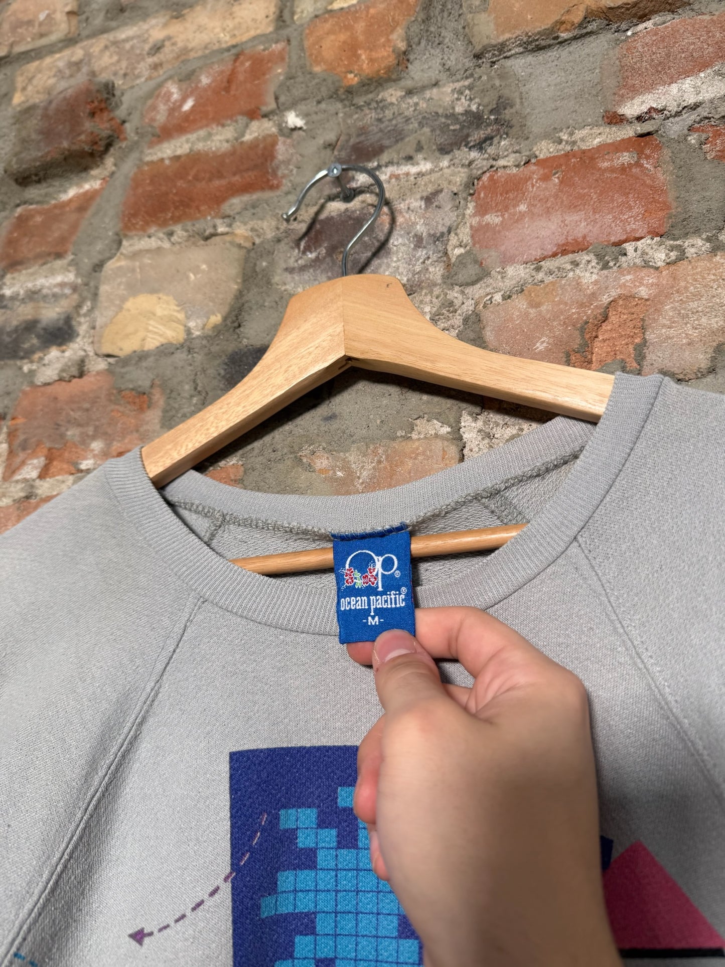(M) 90s Ocean Pacific Shapes Crewneck