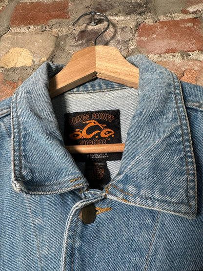 Y2K Orange County Choppers Denim Jacket Sz L