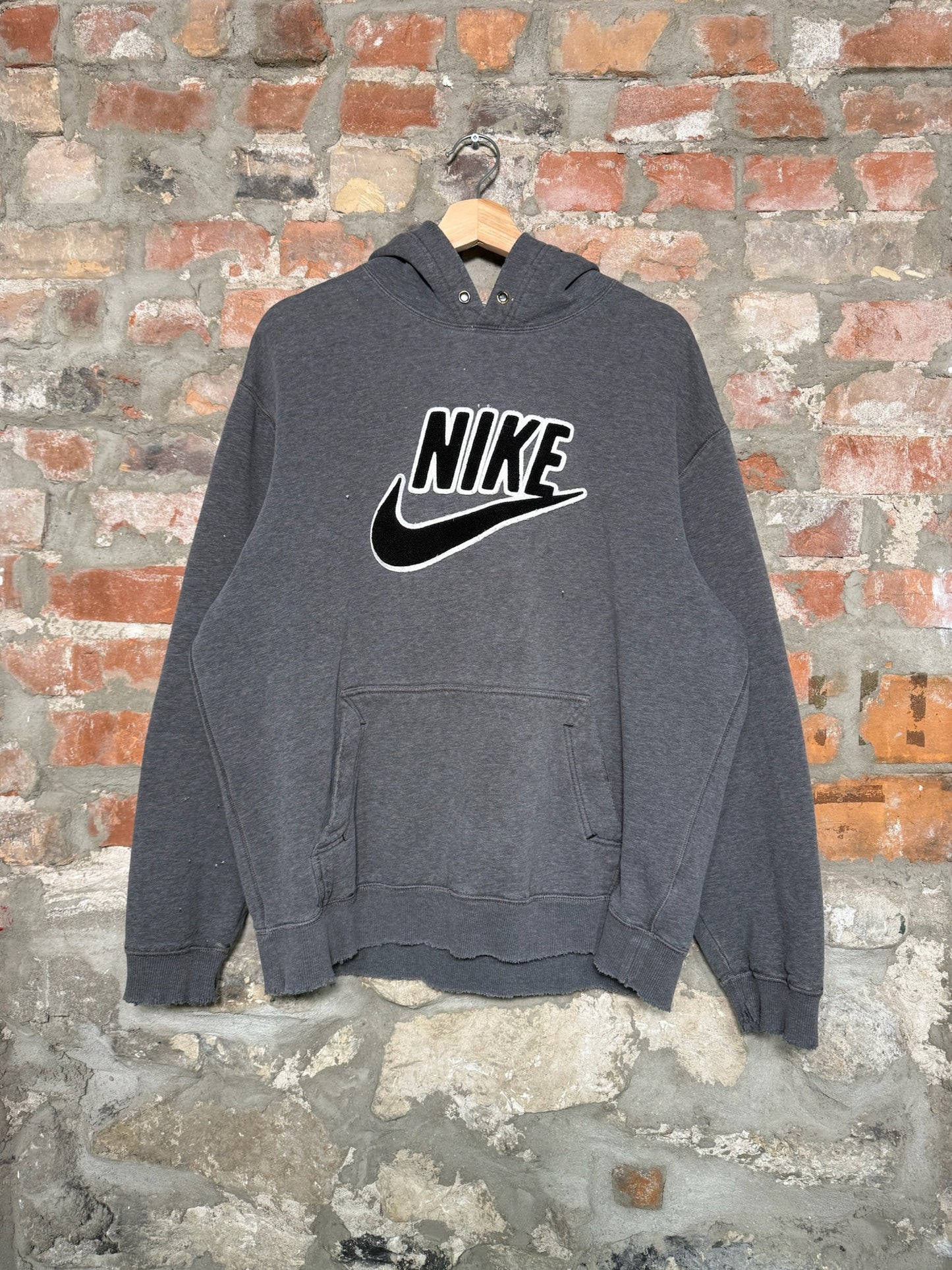 (XL) 00s Nike Distressed Grey Hoodie
